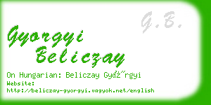 gyorgyi beliczay business card
